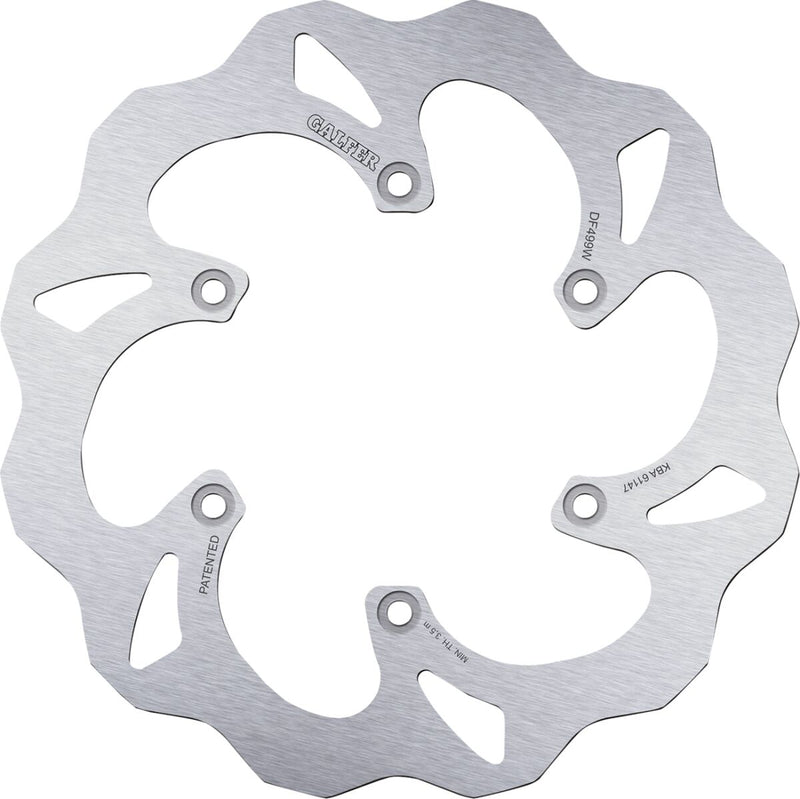 Galfer Brake Rotor for 2001-2024 YAMAHA Raw Rear Standard 420 High-Carbon Stainless Steel #DF499W
