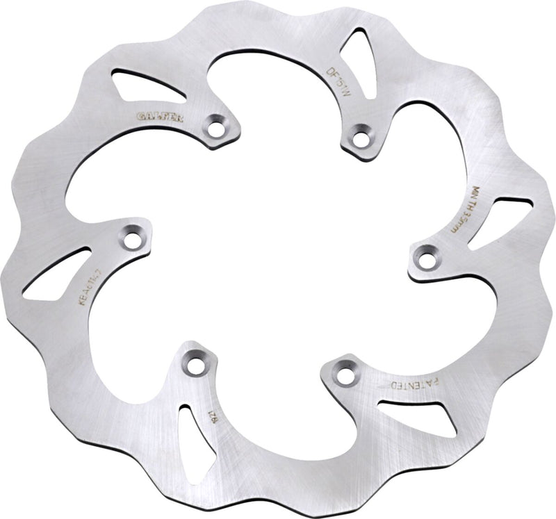 Galfer Brake Rotor for 1983-2004 KAWASAKI Raw Rear Standard 420 High-Carbon Stainless Steel #DF151W
