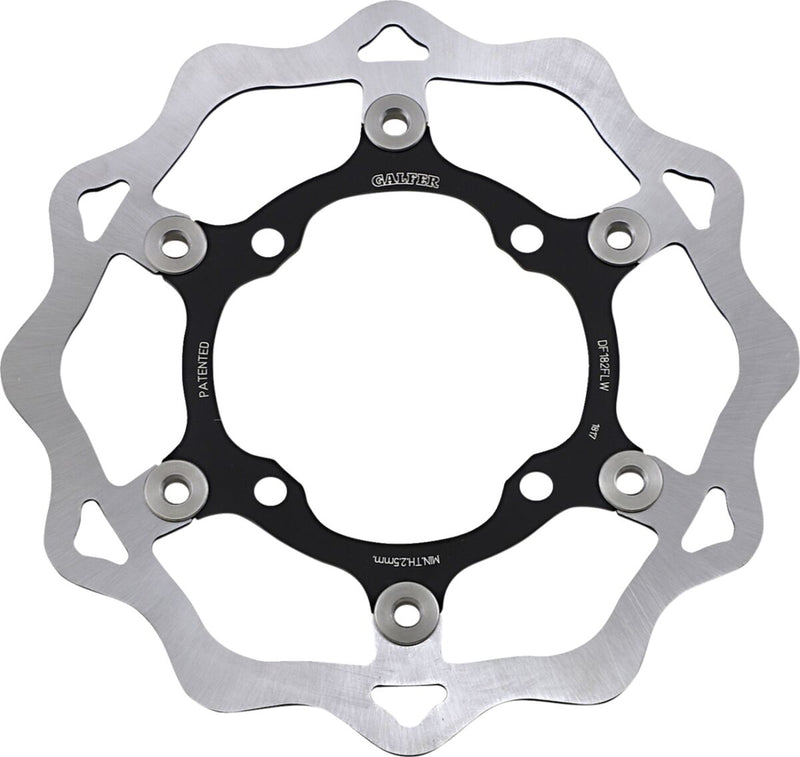 Galfer Brake Rotor Black Raw Front Two Piece (Floating) 420 High-Carbon Stainless Steel #DF182FLW