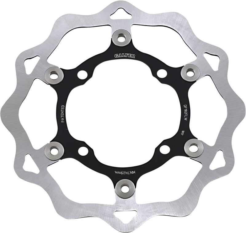 Galfer Brake Rotor Black Raw Front Two Piece (Floating) 420 High-Carbon Stainless Steel #DF182FLW