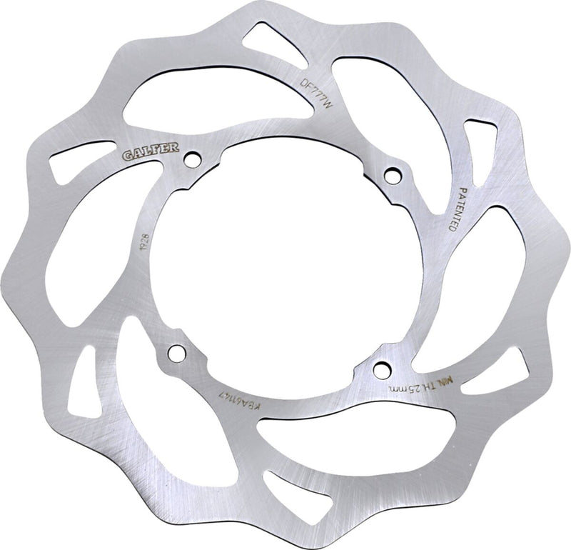 Galfer Brake Rotor Wave® Raw Front Standard 420 High-Carbon Stainless Steel #DF777W