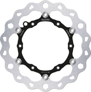 Galfer Brake Rotor Black Raw Front Two Piece (Floating) 420 High-Carbon Stainless Steel #DF606FLW