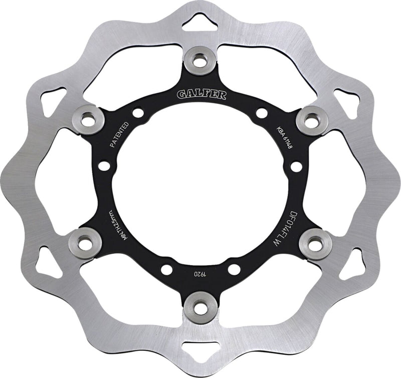 Galfer Brake Rotor Black Raw Front Two Piece (Floating) 420 High-Carbon Stainless Steel #DF014FLW
