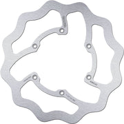 Galfer Wave® Brake Rotor Polished Silver Solid-Mount Front One Piece (Fixed) Stainless Steel #DF298W