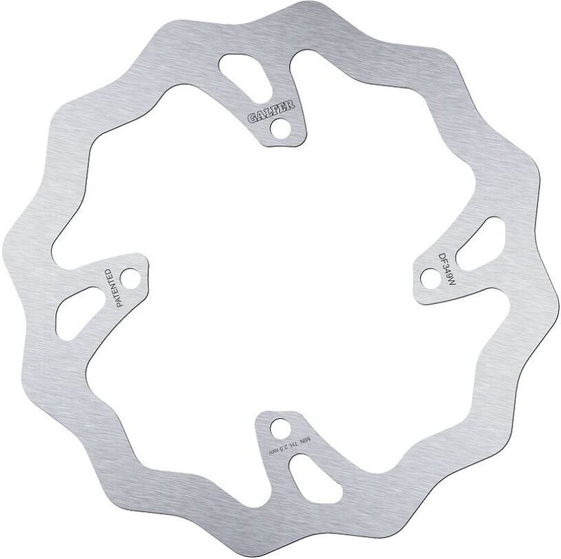 Galfer Wave® Brake Rotor for 2004-2018 SUZUKI Silver Stainless Steel Solid-Mount Front One Piece (Fixed) #DF349W