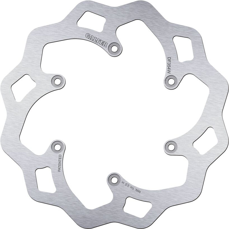 Galfer Wave® Brake Rotor for 2006-2012 SUZUKI Silver Stainless Steel Solid-Mount Rear One Piece (Fixed) #DF354W