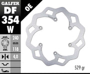 Galfer Wave® Brake Rotor for 2006-2012 SUZUKI Silver Stainless Steel Solid-Mount Rear One Piece (Fixed) #DF354W