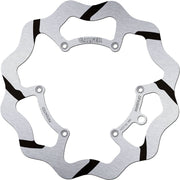 Galfer BRAKE ROTOR FIXED WAVE GROOVED OVERSIZE Wave® Black Polished One Piece (Fixed) Stainless Steel #DF606RW