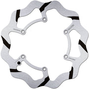 Galfer BRAKE ROTOR FIXED WAVE GROOVED OVERSIZE for 2012-2022 BETA Wave® Black Polished Solid-Mount Front One Piece (Fixed) Stainless Steel #DF814RW