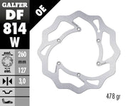 Galfer Wave® Brake Rotor for 2011-2026 BETA Polished Silver Front One Piece (Fixed) Stainless Steel #DF814W