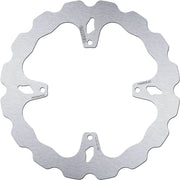 Galfer Wave® Brake Rotor for 2001-2021 TM RACING Polished Silver Solid-Mount Rear One Piece (Fixed) Stainless Steel #DF829WLL