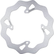 Galfer Wave® Brake Rotor for 2002-2021 TM RACING MX 85 Polished Silver Solid-Mount Rear One Piece (Fixed) Stainless Steel #DF833W