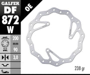 Galfer Wave® Brake Rotor for 2011-2013 HUSQVARNA CR 65 Polished Silver Solid-Mount Front One Piece (Fixed) Stainless Steel #DF872W