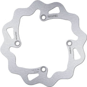 Galfer Wave® Brake Rotor Polished Silver Solid-Mount Rear One Piece (Fixed) Stainless Steel #DF885W