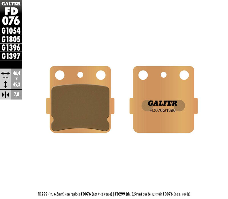 Galfer HH Sintered Brake Pads Off-Road Front Rear Sintered Metal Set