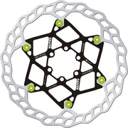 Galfer Floating Disc Wave® Brake Rotor Green Silver Stainless Steel
