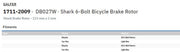 Galfer Shark 6-Bolt Bicycle Brake Rotor Stainless Steel Each