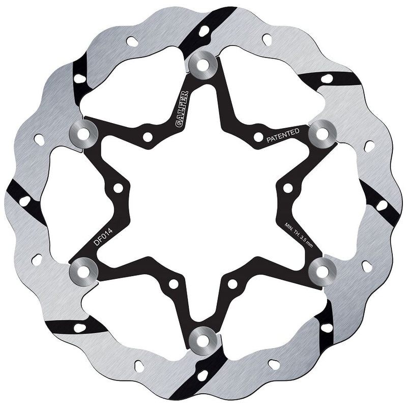 Galfer BRAKE ROTOR FLOATING WAVE GROOVED for 2002-2007, 2019-2024 HONDA Wave® Silver Full-Floating Two Piece (Floating) High-Carbon Stainless Steel... #DF014FRS