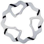 Galfer BRAKE ROTOR FIXED WAVE GROOVED OVERSIZE for 2002-2007, 2019-2024 HONDA Wave® Black Silver Solid-Mount One Piece (Fixed) High-Carbon Stainles...