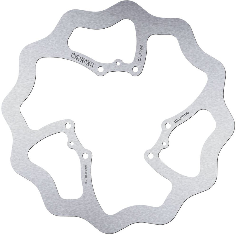 Galfer Oversize Wave® Brake Rotor for 2002-2007, 2019-2024 HONDA Silver Solid-Mount Front One Piece (Fixed) High-Carbon Stainless Steel #DF082WS