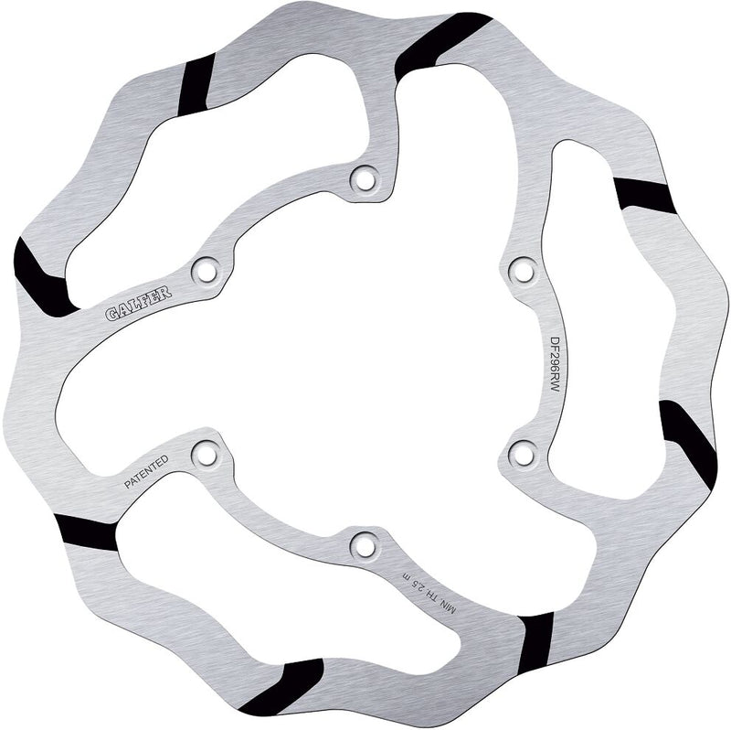 Galfer BRAKE ROTOR FIXED WAVE GROOVED OVERSIZE for 2020-2026 YAMAHA Wave® Silver Solid-Mount One Piece (Fixed) High-Carbon Stainless Steel