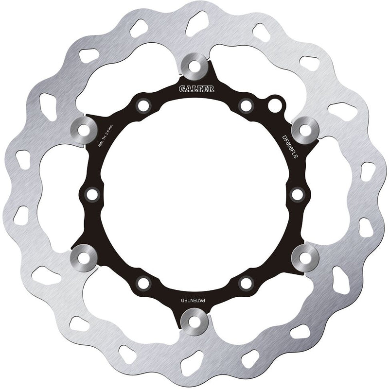Galfer Brake Rotor Wave® Silver Full-Floating Two Piece (Floating) High-Carbon Stainless Steel