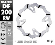 Galfer BRAKE ROTOR FIXED WAVE GROOVED OVERSIZE for 2006-2024 KAWASAKI Wave® Black Silver Solid-Mount Front One Piece (Fixed) Stainless Steel #DF200RW