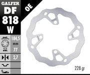 Galfer Wave® Brake Rotor for 2005-2023 BETA Silver Solid-Mount Front One Piece (Fixed) Stainless Steel Each