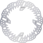 Galfer BRAKE ROTOR SHARK FIXED Shark Fin Silver Solid-Mount Rear One Piece (Fixed) Stainless Steel #DF069HW4