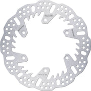 Galfer BRAKE ROTOR SHARK FIXED Shark Fin Silver Solid-Mount Rear One Piece (Fixed) Stainless Steel #DF531HW4