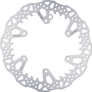 Galfer BRAKE ROTOR SHARK FIXED Shark Fin Silver Solid-Mount Front One Piece (Fixed) Stainless Steel #DF606HW