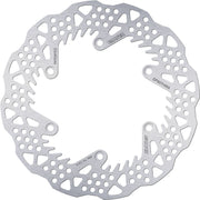 Galfer BRAKE ROTOR SHARK FIXED Shark Fin Silver Solid-Mount Rear One Piece (Fixed) Stainless Steel #DF607HW4