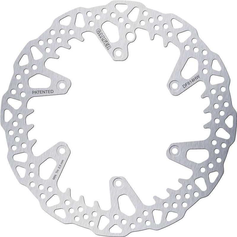 Galfer BRAKE ROTOR SHARK FIXED for 2013-2026 BETA Shark Fin Silver Solid-Mount Front One Piece (Fixed) Stainless Steel #DF814HW