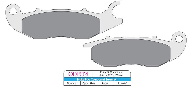 DP Brakes ODP Organic Brake Pads Street Front Rear Organic Base Pair #ODP014