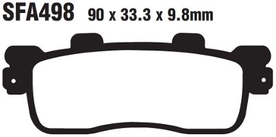 EBC SFA Series Organic Scooter Brake Pads Street Rear Organic Base Pair #SFA498