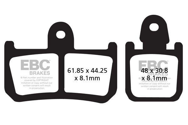 EBC FA Series Organic Brake Pads for 2007-2017 YAMAHA Street Front Organic Base Pair #FA442/4