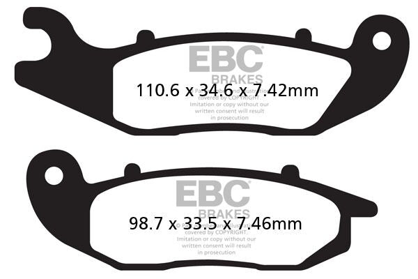 EBC TT Sport Carbon Fusion Brake Pads Off-Road Front Pair #FA465TT