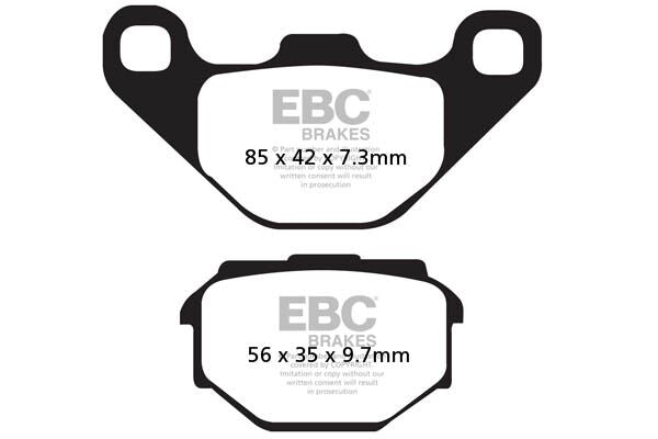 EBC SFA Series Organic Scooter Brake Pads for 1991-1993 MALAGUTI F10 50 Street Rear Organic Base Pair #SFA173