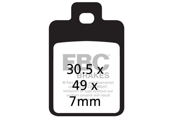 EBC SFA Series Organic Scooter Brake Pads for 1995-1997 PIAGGIO SFERA Street Front Organic Base Pair #SFA255