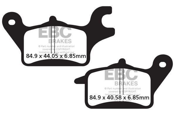 EBC SFA Series Organic Scooter Brake Pads for 2012-2017 HONDA Street Front Organic Base Pair #SFA625