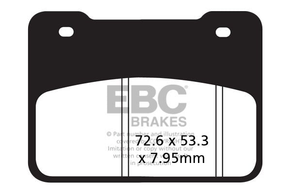 EBC SFA Series Organic Scooter Brake Pads Street Front Organic Base Pair #SFA627
