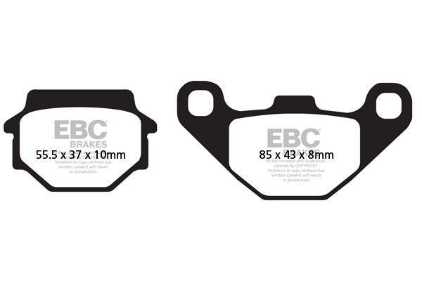 EBC SFAC Carbon Series Scooter Brake Pads Street Front Rear Organic Pair #SFAC067