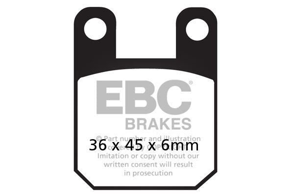 EBC SFAC Carbon Series Scooter Brake Pads Street Front Organic Pair #SFAC115