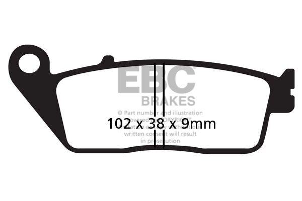 EBC SFAC Carbon Series Scooter Brake Pads Street Front Organic Pair #SFAC142