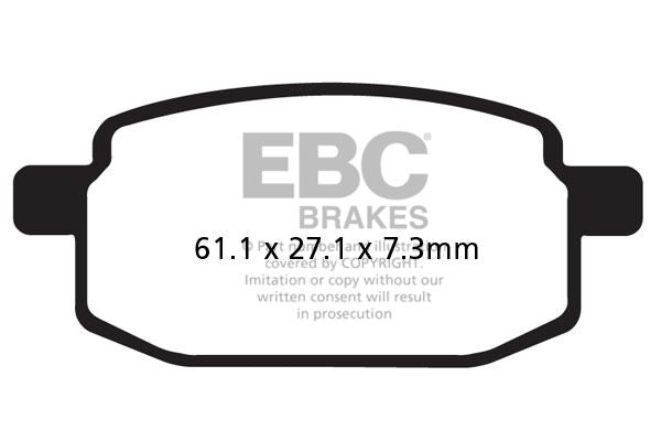 EBC SFAC Carbon Series Scooter Brake Pads Street Front Organic Pair #SFAC169