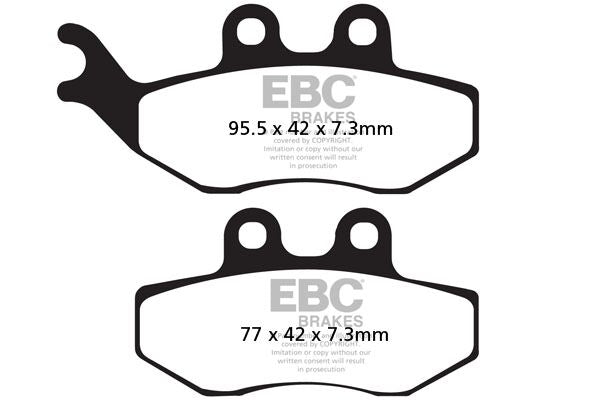 EBC SFAC Carbon Series Scooter Brake Pads Street Front Organic Pair #SFAC194