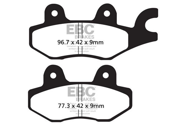 EBC SFAC Carbon Series Scooter Brake Pads Street Front Rear Organic Pair #SFAC197