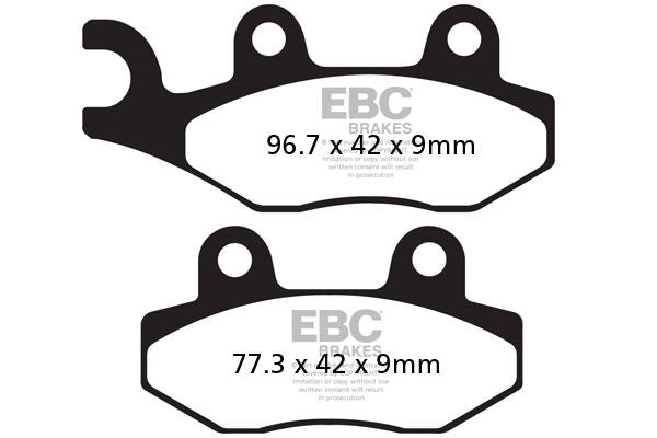 EBC SFAC Carbon Series Scooter Brake Pads Street Front Rear Organic Pair #SFAC228