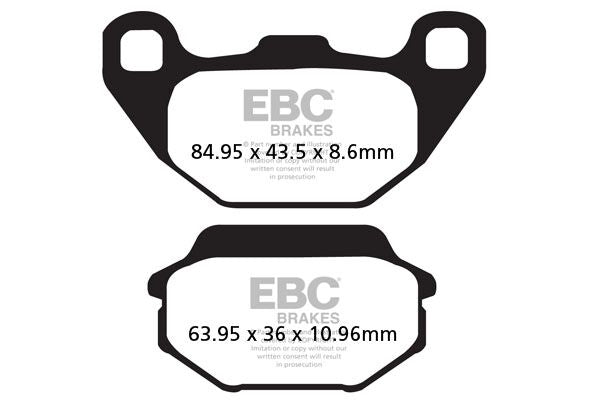 EBC SFAC Carbon Series Scooter Brake Pads Street Front Organic Pair #SFAC305