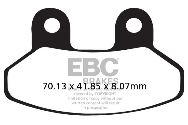 EBC SFAC Carbon Series Scooter Brake Pads for 1999-2016 SYM Street Front Organic Pair #SFAC306